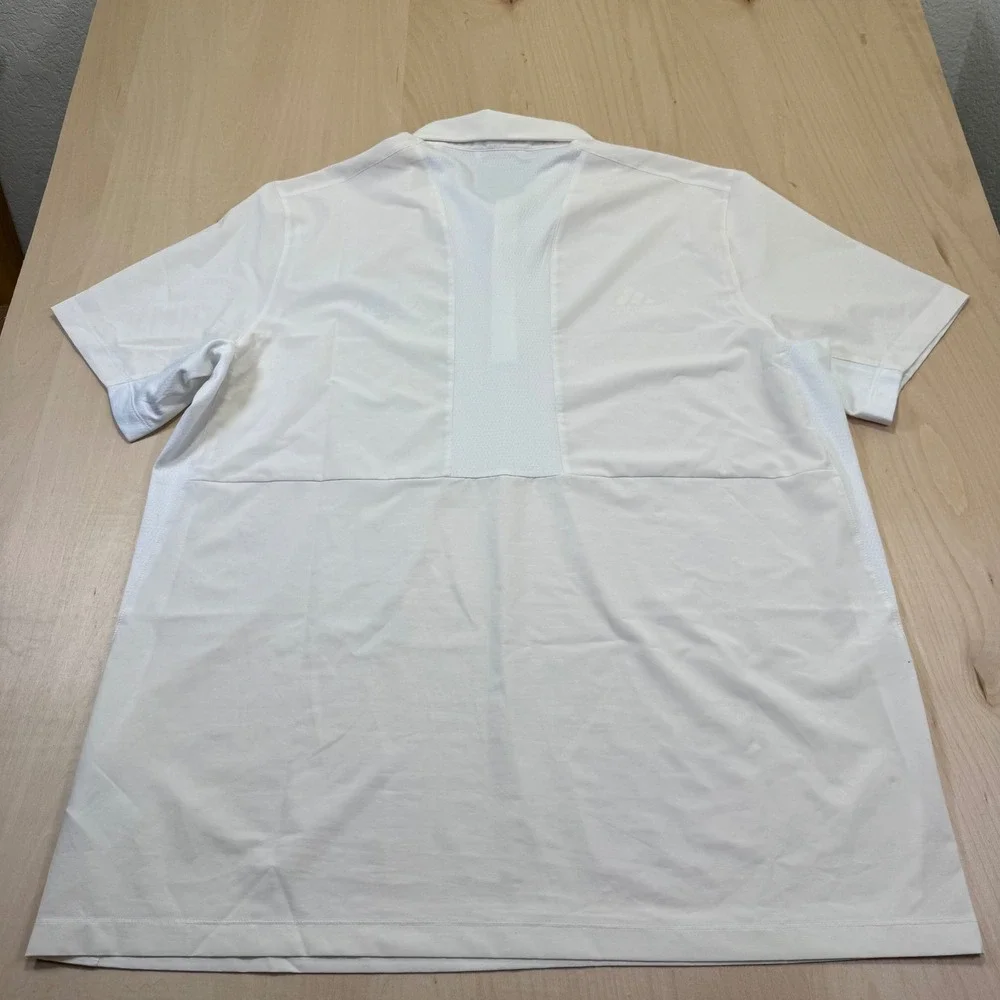 Adidas Texas A&M Aggies White Short Sleeve Polo‎ Shirt Mens XL